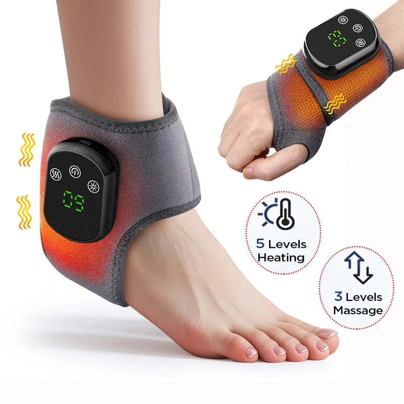 Protector Eléctrico Recargable | Heating Wrist Guard con Masaje y 5 Niveles de Calor – Alivio para Muñeca, Tobillo y Pie