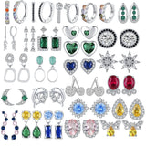 Factory Wholesale Genuine 925 Sterling Silver Earrings Collection Zirconia CZ Exquisite Stud Earrings for Fine Jewelry Gifts