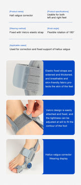Bunion Splint Big Toe Straightener Hallux Valgus Correction Orthotics Foot Bone Thumb Adjuster Correction Bunions Corrector