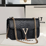 👜 Luxury Y2K Shoulder Bag – Black V Chain 2026