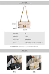 Advanced style bag, women's diamond grid chain bag, new versatile small square bag, single shoulder crossbody bag
