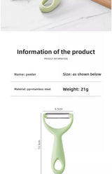 Stainless steel peeler with PP handle, potato and household vegetable and fruit peeler, fruit knife, kitchen utensils