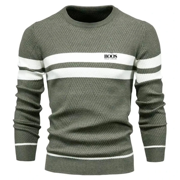 🧥 Sweater Hombre Otoño 2025 | Slim Fit & Patchwork ✨