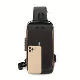Password Lock Anti-Theft Men's Bag Chest Bag Casual Sports Small Backpack Single Shoulder Motorcycle Bag Trendy Shoulder Bag