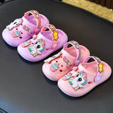 Unicorn Dinosaur Cartoon Kids Slippers Summer EVA Waterproof Children Clogs Shoes Soft Bottom Boys Girls Beach Slippers