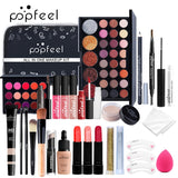 💋 POPFEEL Kit de Maquillaje Todo en Uno – Set Completo 💄 con Sombras 🎨, Delineador 👁️ y Cejas ✍️