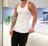 2026 Men's Fitness Vest Summer  Sleeveless Quick-drying Sports Vest Solid Color Slim-fit High Elastic Cool Breathable Tight Top