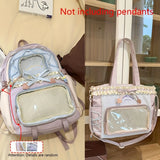 Women's Bag Set Two-Piece Pain Bag (Likely a Typo and Should Be Backpack) Back to School Season Backpack Lace Lightweight Cute Backpack