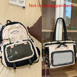 Women's Bag Set Two-Piece Pain Bag (Likely a Typo and Should Be Backpack) Back to School Season Backpack Lace Lightweight Cute Backpack