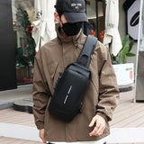 Password Lock Anti-Theft Men's Bag Chest Bag Casual Sports Small Backpack Single Shoulder Motorcycle Bag Trendy Shoulder Bag