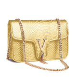 👜 Luxury Y2K Shoulder Bag – Black V Chain 2026
