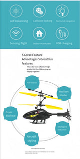 Induction helicopter toy room charged remote control small aircraft training coordination gifts for boys and girls