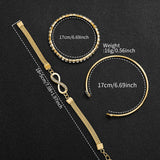 4PCS/Set Fashion Small Dial Women Watches Ladies Luxury Analog Quartz Wristwatch Bracelets Set Reloj Mujer（Without Box）