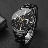 Luxury Stainless Steel Men Calendar Quartz Watch Fashion Mens Business Watches for Man Clock Reloj Hombre