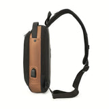 Password Lock Anti-Theft Men's Bag Chest Bag Casual Sports Small Backpack Single Shoulder Motorcycle Bag Trendy Shoulder Bag