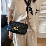 Advanced style bag, women's diamond grid chain bag, new versatile small square bag, single shoulder crossbody bag