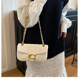 Advanced style bag, women's diamond grid chain bag, new versatile small square bag, single shoulder crossbody bag