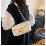 Advanced style bag, women's diamond grid chain bag, new versatile small square bag, single shoulder crossbody bag