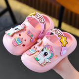 Unicorn Dinosaur Cartoon Kids Slippers Summer EVA Waterproof Children Clogs Shoes Soft Bottom Boys Girls Beach Slippers