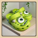 New cartoon hole shoes boys and girls beach shoes green
