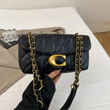 Advanced style bag, women's diamond grid chain bag, new versatile small square bag, single shoulder crossbody bag