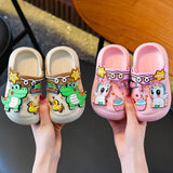Unicorn Dinosaur Cartoon Kids Slippers Summer EVA Waterproof Children Clogs Shoes Soft Bottom Boys Girls Beach Slippers