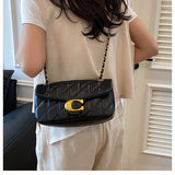 Advanced style bag, women's diamond grid chain bag, new versatile small square bag, single shoulder crossbody bag