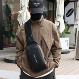 Password Lock Anti-Theft Men's Bag Chest Bag Casual Sports Small Backpack Single Shoulder Motorcycle Bag Trendy Shoulder Bag