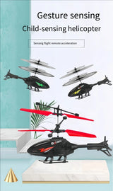 Induction helicopter toy room charged remote control small aircraft training coordination gifts for boys and girls