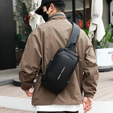 Password Lock Anti-Theft Men's Bag Chest Bag Casual Sports Small Backpack Single Shoulder Motorcycle Bag Trendy Shoulder Bag