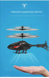 Induction helicopter toy room charged remote control small aircraft training coordination gifts for boys and girls