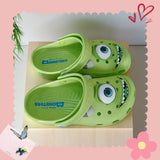 New cartoon hole shoes boys and girls beach shoes green