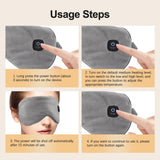 Cordless Hot Compress Massage Eye Mask Electric Vibration Heated Eye Massager Relieve Eye Strain Dark Circles Sleeping Eyeshades