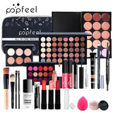 💋 POPFEEL Kit de Maquillaje Todo en Uno – Set Completo 💄 con Sombras 🎨, Delineador 👁️ y Cejas ✍️
