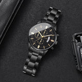 Luxury Stainless Steel Men Calendar Quartz Watch Fashion Mens Business Watches for Man Clock Reloj Hombre