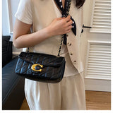 Advanced style bag, women's diamond grid chain bag, new versatile small square bag, single shoulder crossbody bag