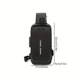 Password Lock Anti-Theft Men's Bag Chest Bag Casual Sports Small Backpack Single Shoulder Motorcycle Bag Trendy Shoulder Bag
