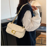 Advanced style bag, women's diamond grid chain bag, new versatile small square bag, single shoulder crossbody bag