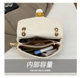 Advanced style bag, women's diamond grid chain bag, new versatile small square bag, single shoulder crossbody bag