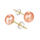 Natural Freshwater Pearl Stud Earrings Real 925 Sterling Sliver Earring Cultured White Pearl for Women Earring Jewelry Wholesale