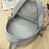 Women's Bag Set Two-Piece Pain Bag (Likely a Typo and Should Be Backpack) Back to School Season Backpack Lace Lightweight Cute Backpack