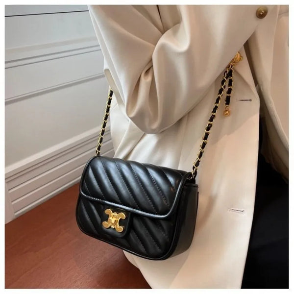Fashion Explosions Green Fairy Rhombus Small Fragrance Chain Shoulder Messenger Bag Niche High Quality Joker Handbag Handbags