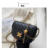 Fashion Explosions Green Fairy Rhombus Small Fragrance Chain Shoulder Messenger Bag Niche High Quality Joker Handbag Handbags