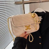 Fashion Explosions Green Fairy Rhombus Small Fragrance Chain Shoulder Messenger Bag Niche High Quality Joker Handbag Handbags