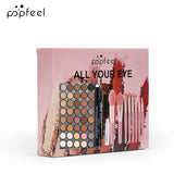 🎀 POPFEEL Ultimate Eye Kit – Paleta, Liner, Mascara & Pincéis 🌟