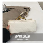 Advanced style bag, women's diamond grid chain bag, new versatile small square bag, single shoulder crossbody bag