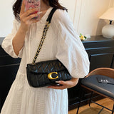 Advanced style bag, women's diamond grid chain bag, new versatile small square bag, single shoulder crossbody bag