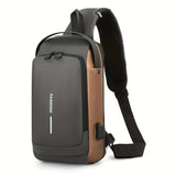Password Lock Anti-Theft Men's Bag Chest Bag Casual Sports Small Backpack Single Shoulder Motorcycle Bag Trendy Shoulder Bag