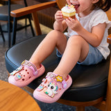 Unicorn Dinosaur Cartoon Kids Slippers Summer EVA Waterproof Children Clogs Shoes Soft Bottom Boys Girls Beach Slippers