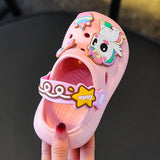 Unicorn Dinosaur Cartoon Kids Slippers Summer EVA Waterproof Children Clogs Shoes Soft Bottom Boys Girls Beach Slippers